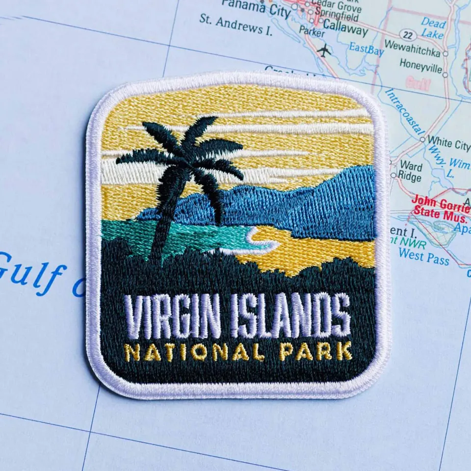 Vagabond Heart Virgin Islands patch nationalpark broderet