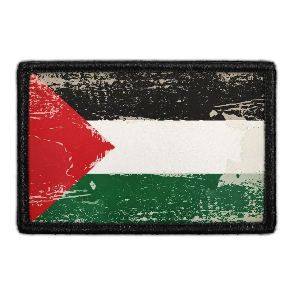 Pull Patch Palestine Flag Distressed patch 3x2