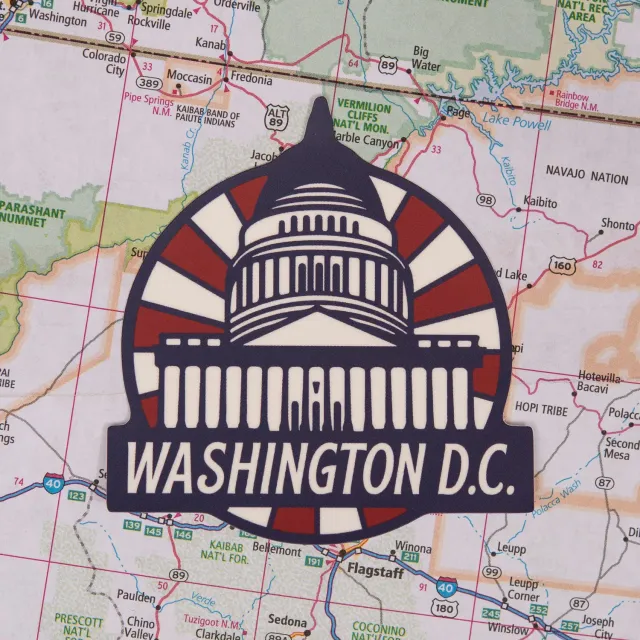Vagabond Heart Washington DC klistermærke mat vaskbar