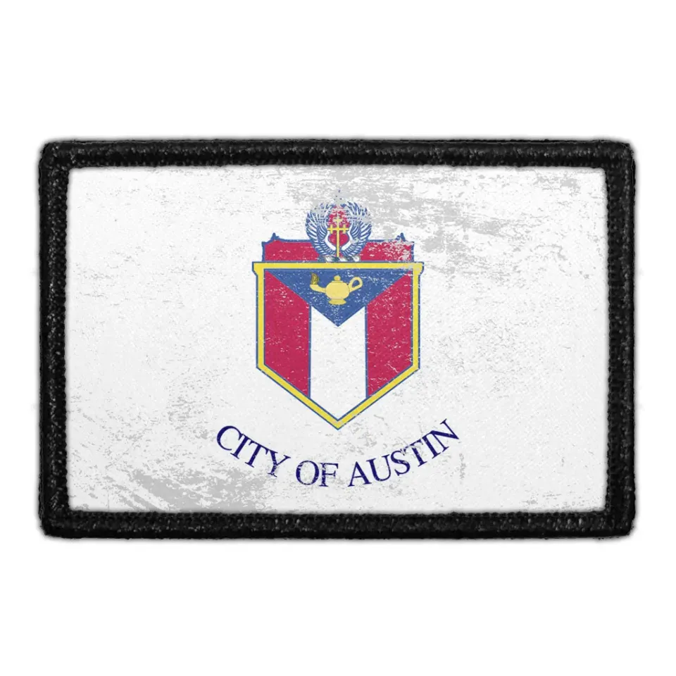 Pull Patch Austin City Flag patch farvet velcro