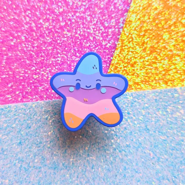 Appleminte Tropical Starfish emaljepin søstjerne 25mm