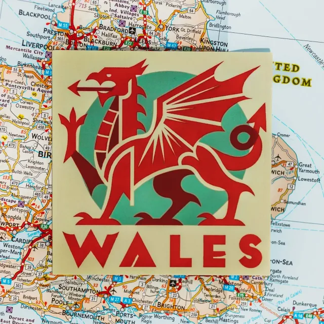 Vagabond Heart Wales klistermærke vinyl vejrbestandig
