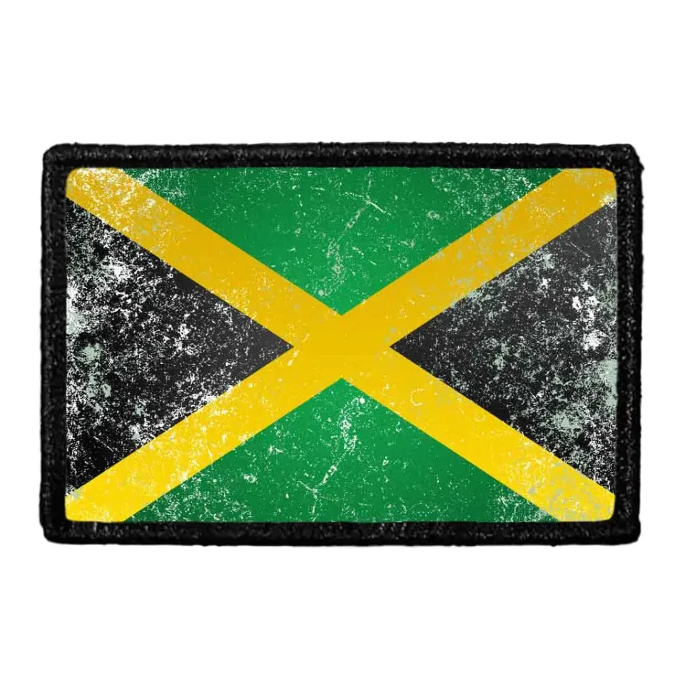 Pull Patch Jamaica Flag patch farve vintage velcro