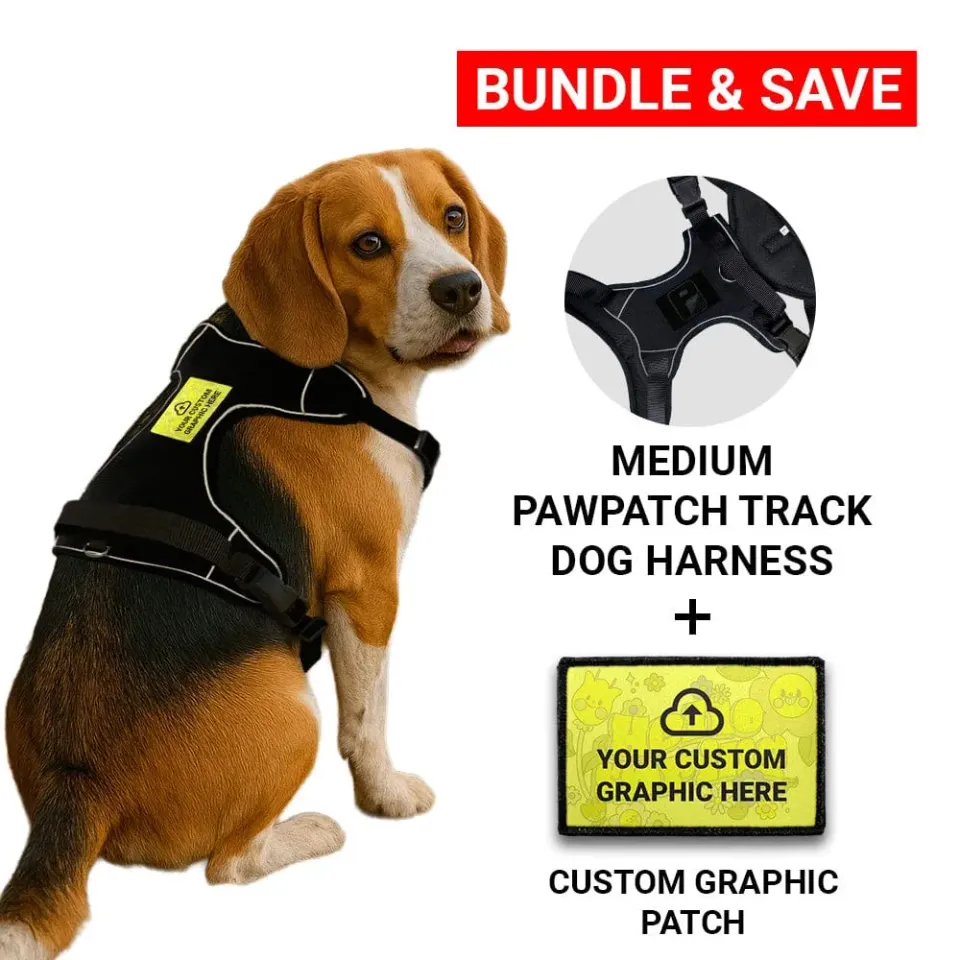 PawPatch Track Bundle hundesele Medium + patch custom