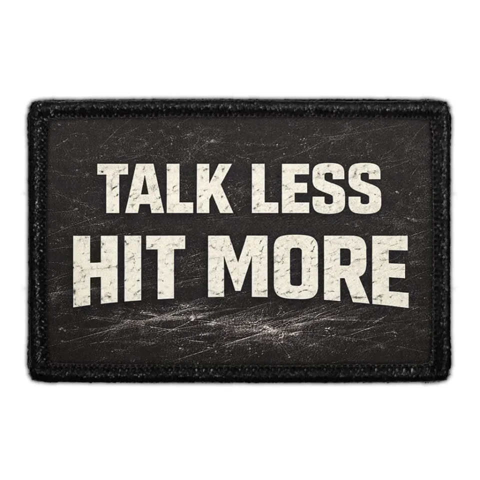 Pull Patch Talk Less Hit More patch 76x51 mm hockey