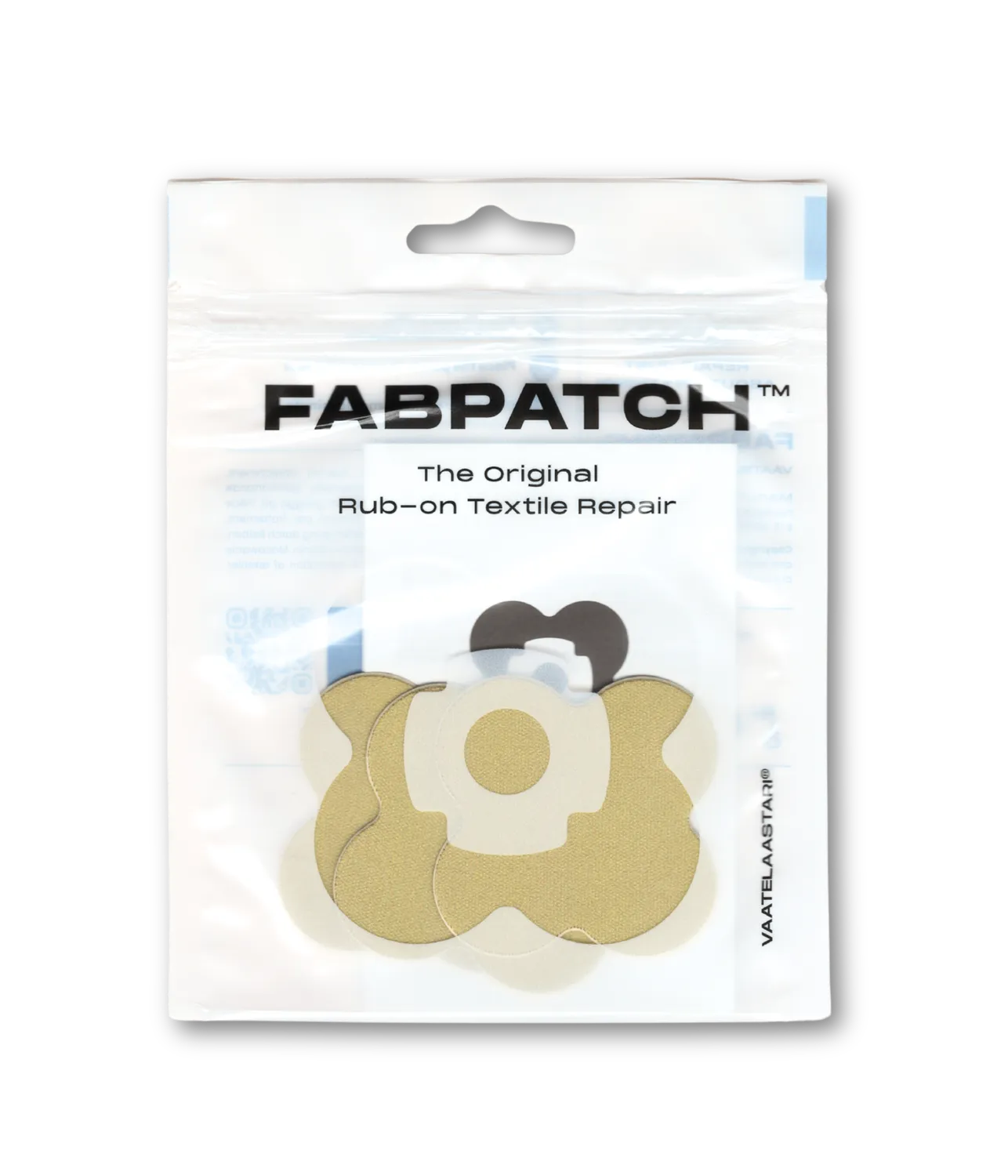 FabPatch Stretch Khaki Flowers lapper 3-pak blomst