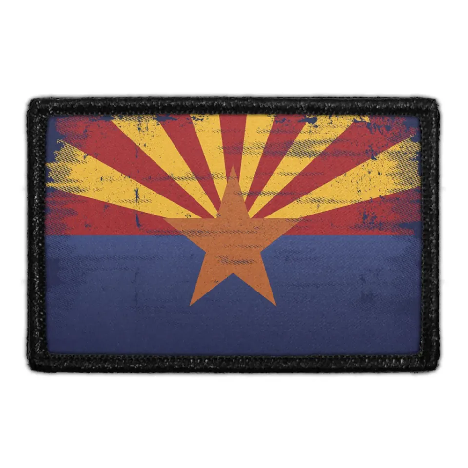 Pull Patch Arizona State Flag patch farve distressed