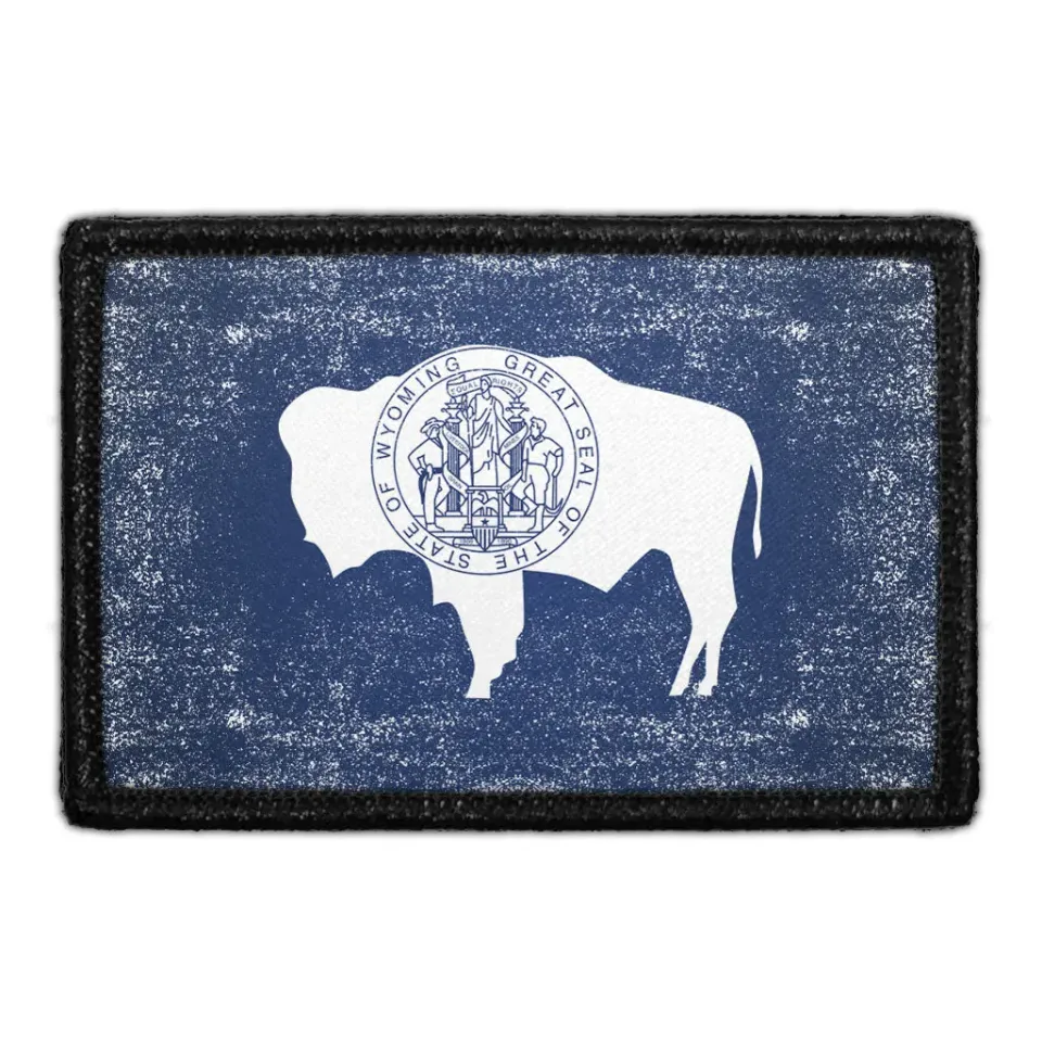 Pull Patch Wyoming State Flag patch farve vintage