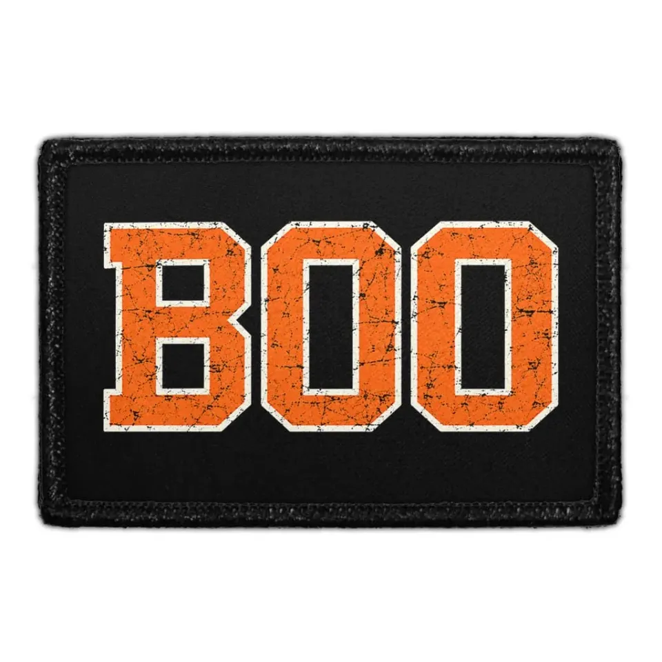 Pull Patch Varsity Boo halloweenpatch velcro