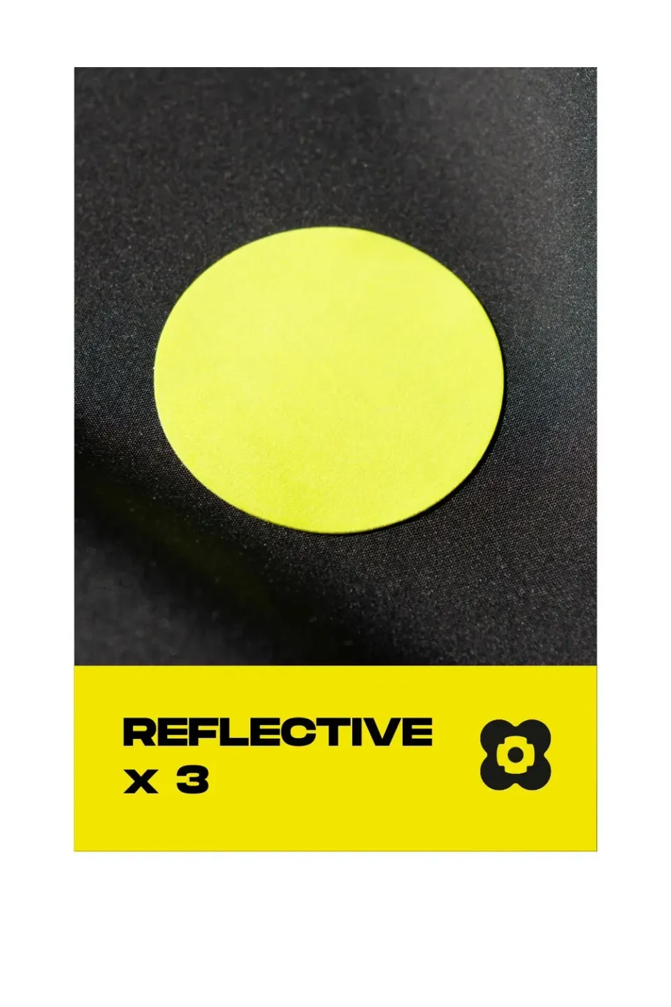 FabPatch Reflective Yellow tekstillapper runde 3-pak