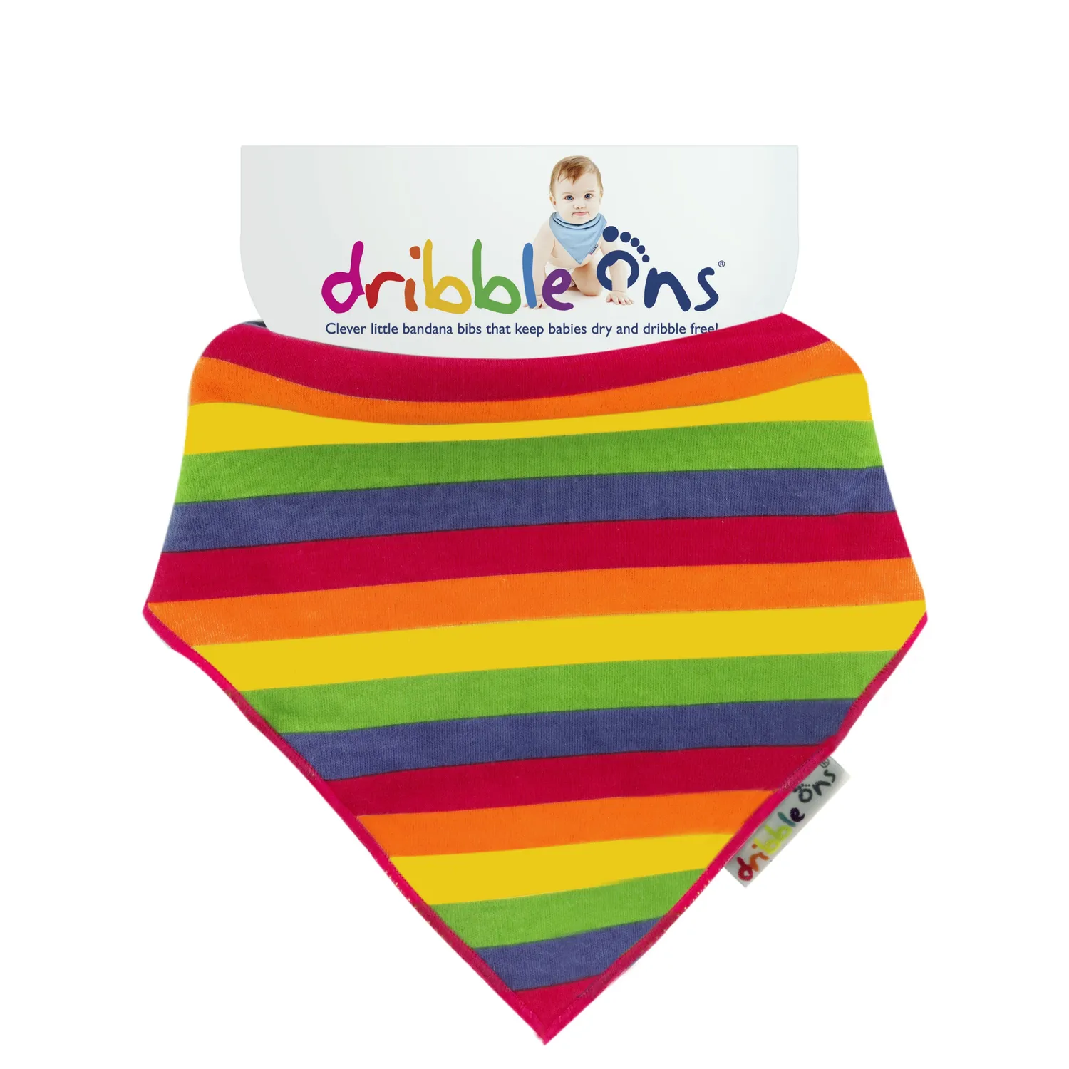 Sock Ons Dribble Ons Designer savlesmæk pink spot