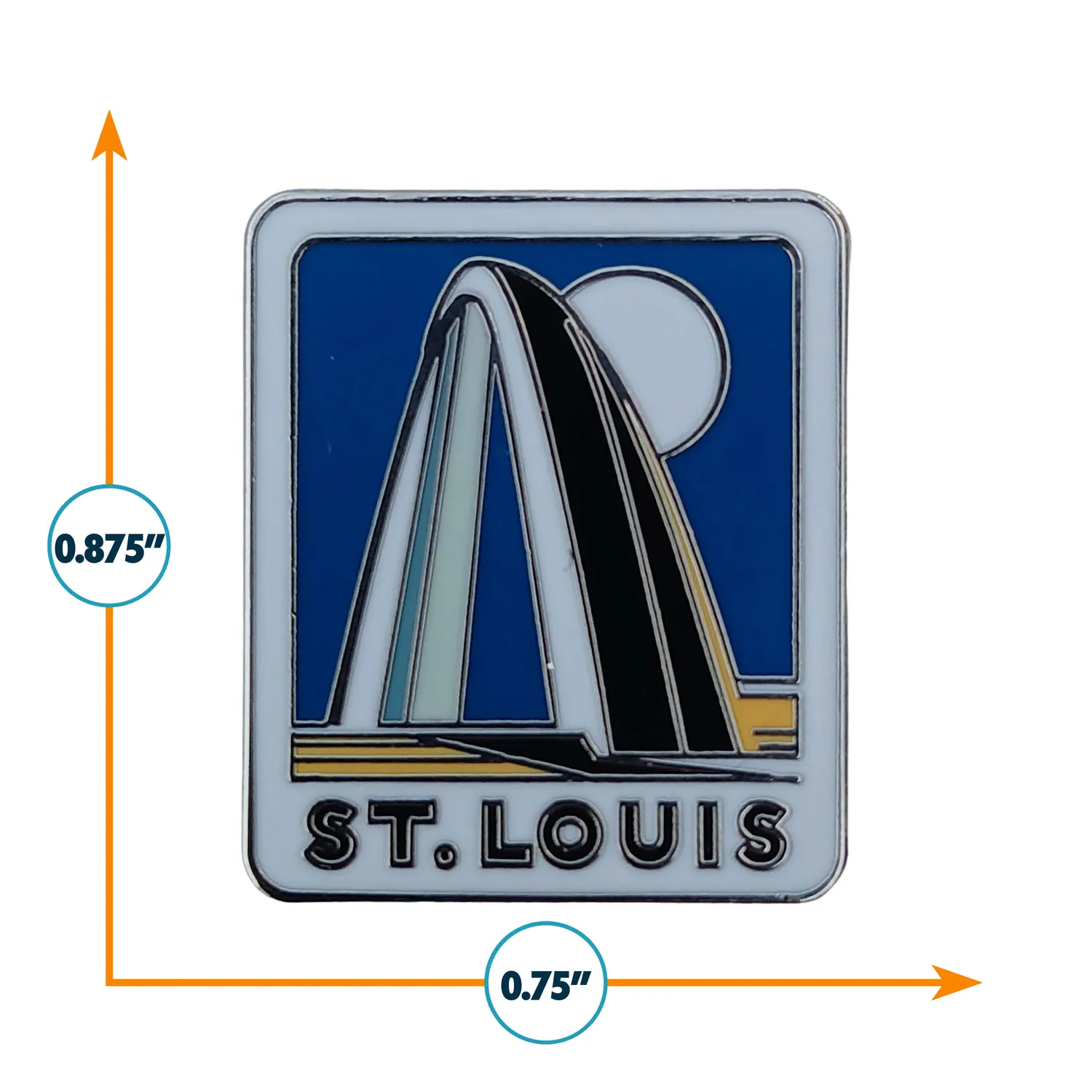 Vagabond Heart St. Louis pin Gateway Arch hård emalje