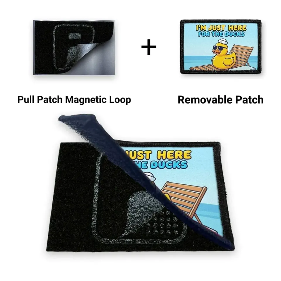 Pull Patch I'm Just Here For The Ducks patch 7,6x5 cm velcro