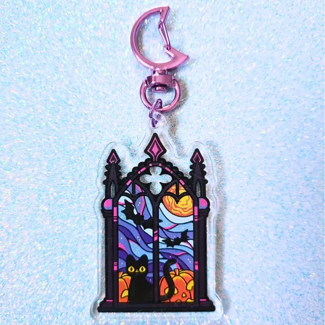 Appleminte Stained Glass Window nøglering akryl