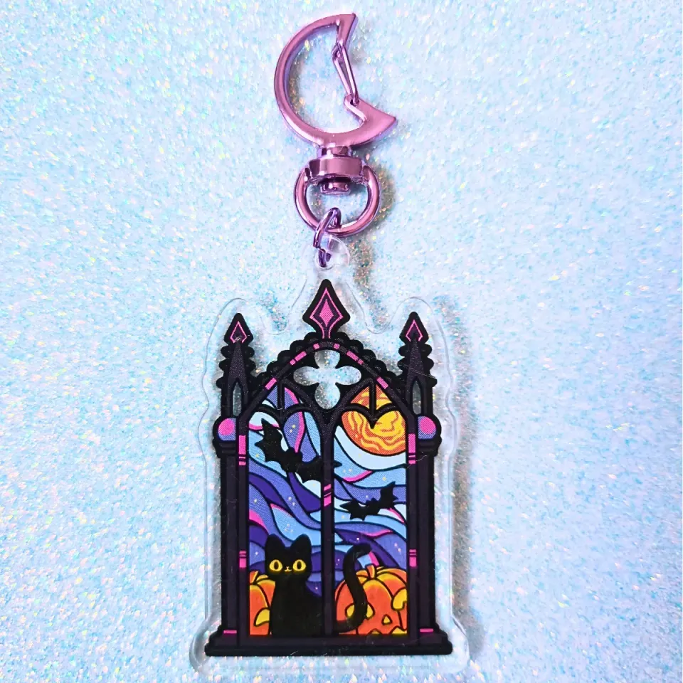 Appleminte Stained Glass Window nøglering akryl