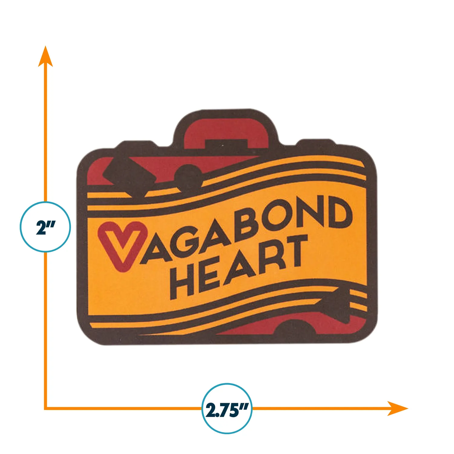 Vagabond Heart Wanderer klistermærke vinyl
