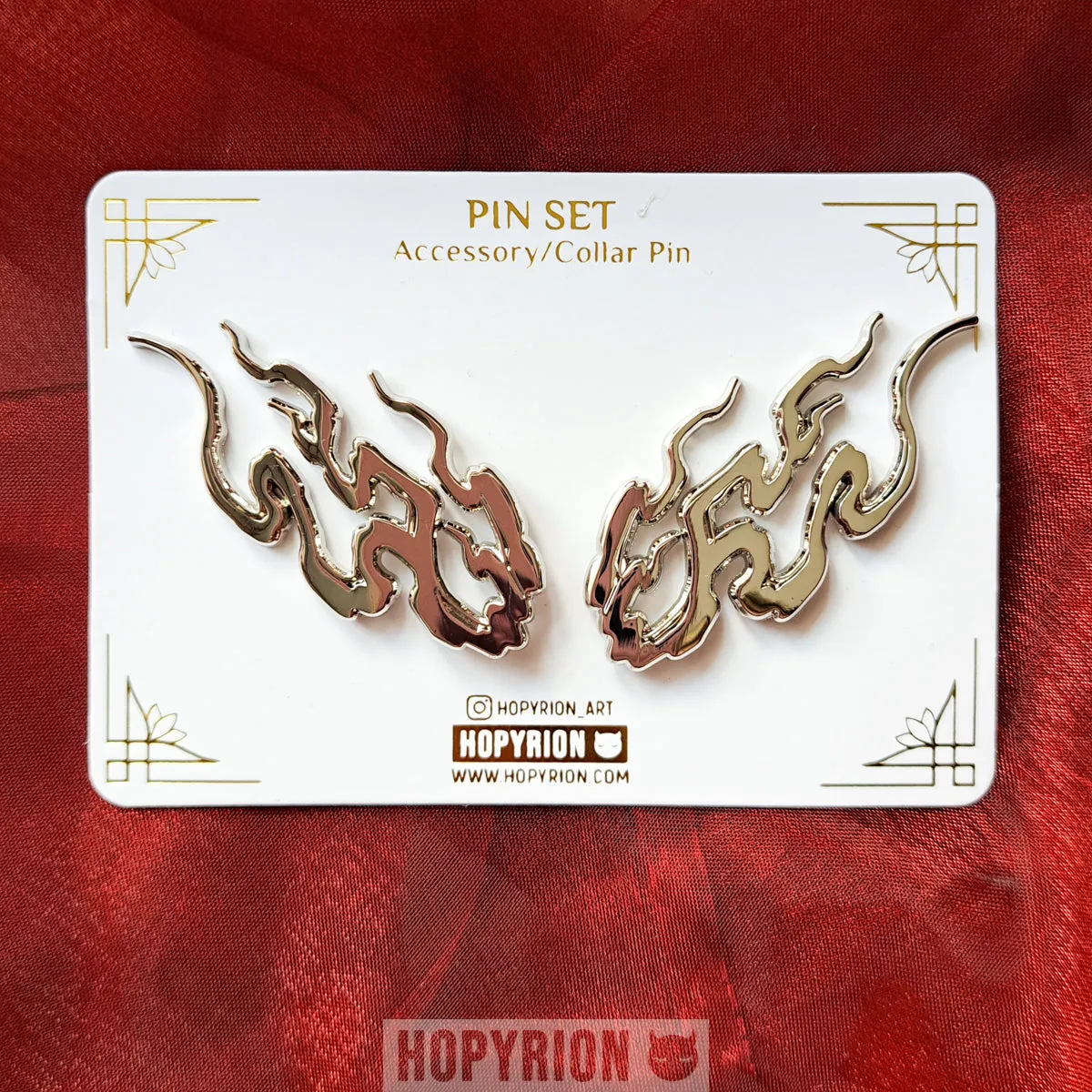 Hopyrion Blazen pin sæt guld 4 cm