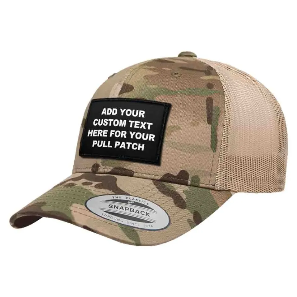 Pull Patch Multicam Trucker kasket + custom patch 3x2