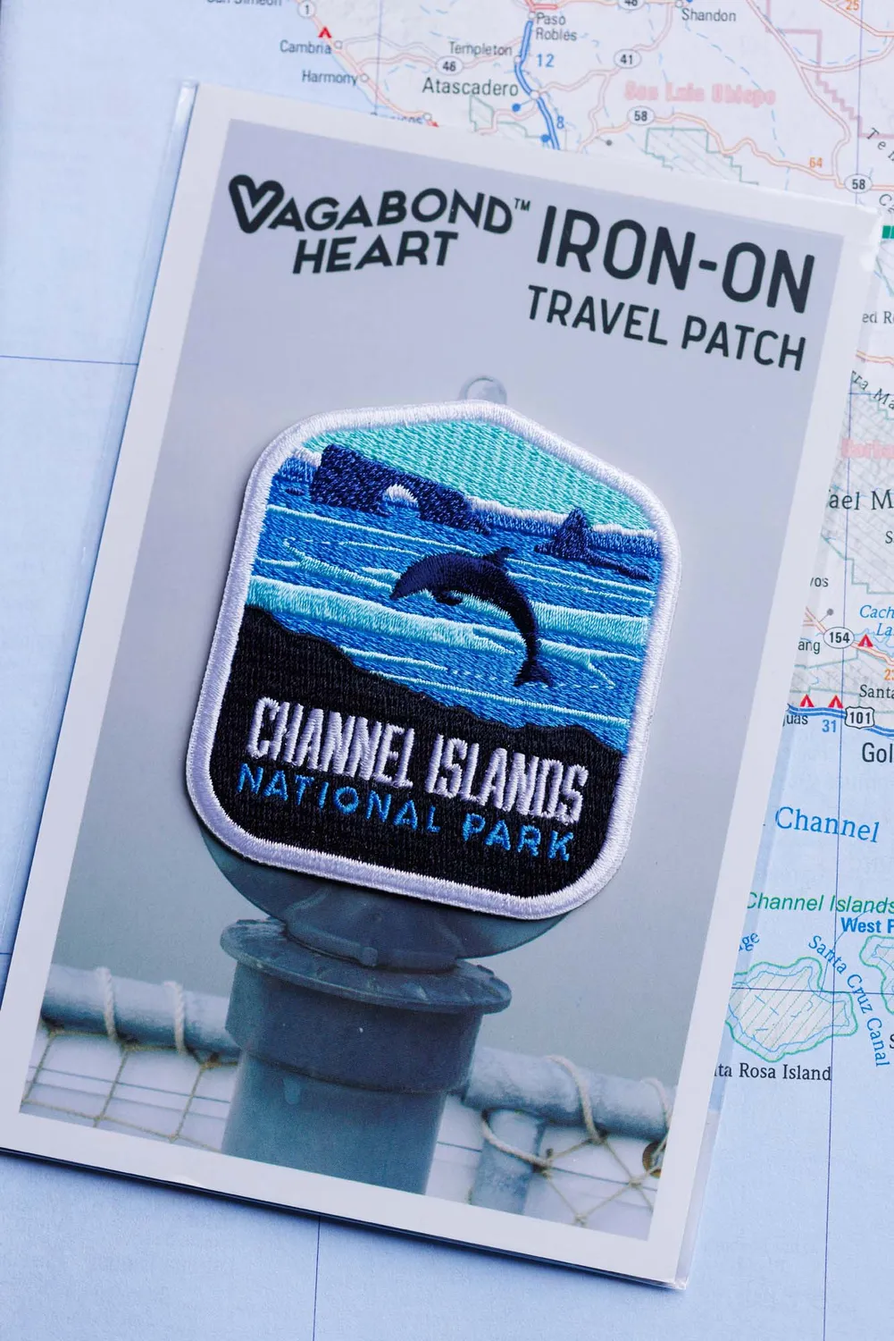 Vagabond Heart Channel Islands lap broderet strygemærke