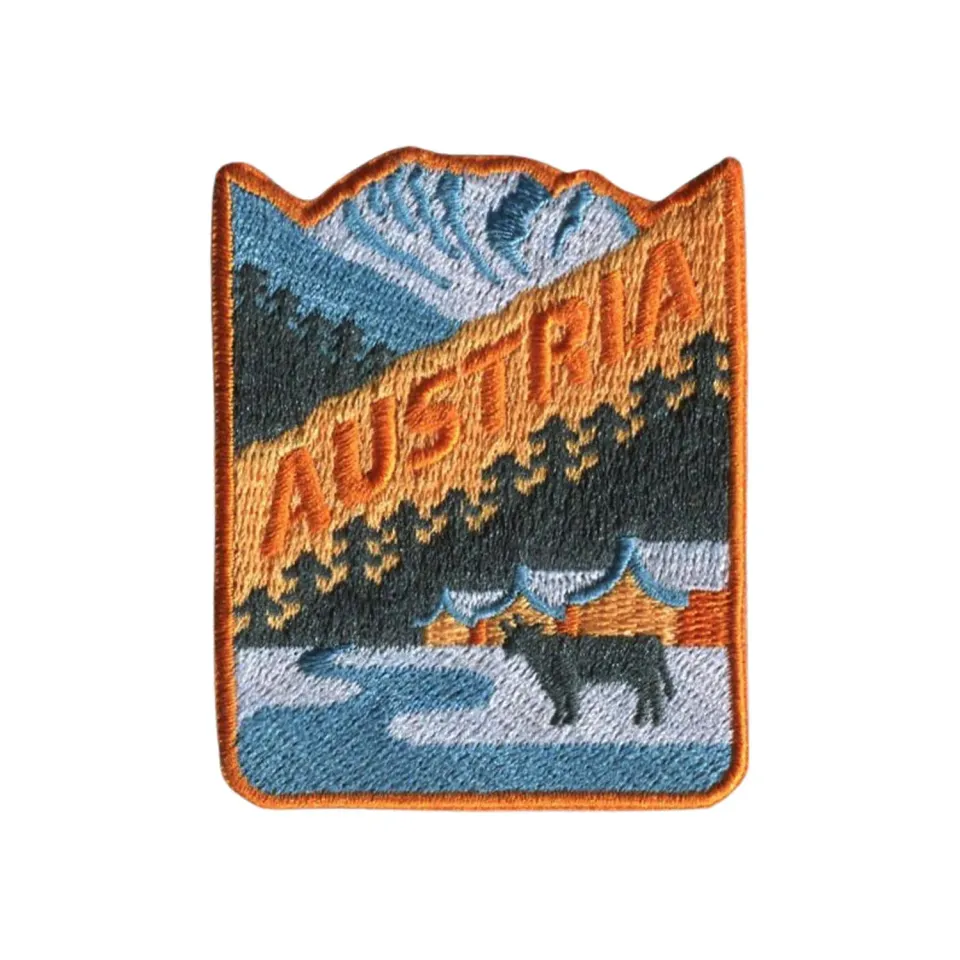 Vagabond Heart Austria strygemærke alper broderi