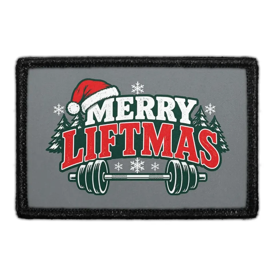 Pull Patch Merry Liftmas patch 3x2 jule fitnessmærke