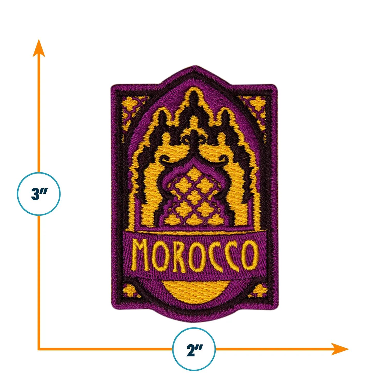 Vagabond Heart Morocco strygemærke moské broderet