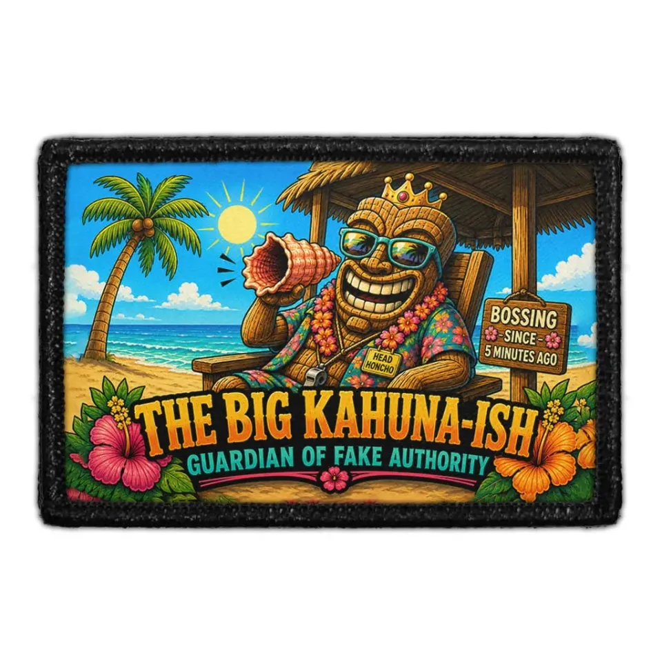 Pull Patch Big Kahuna-ish patch 76 mm Hawaii humor