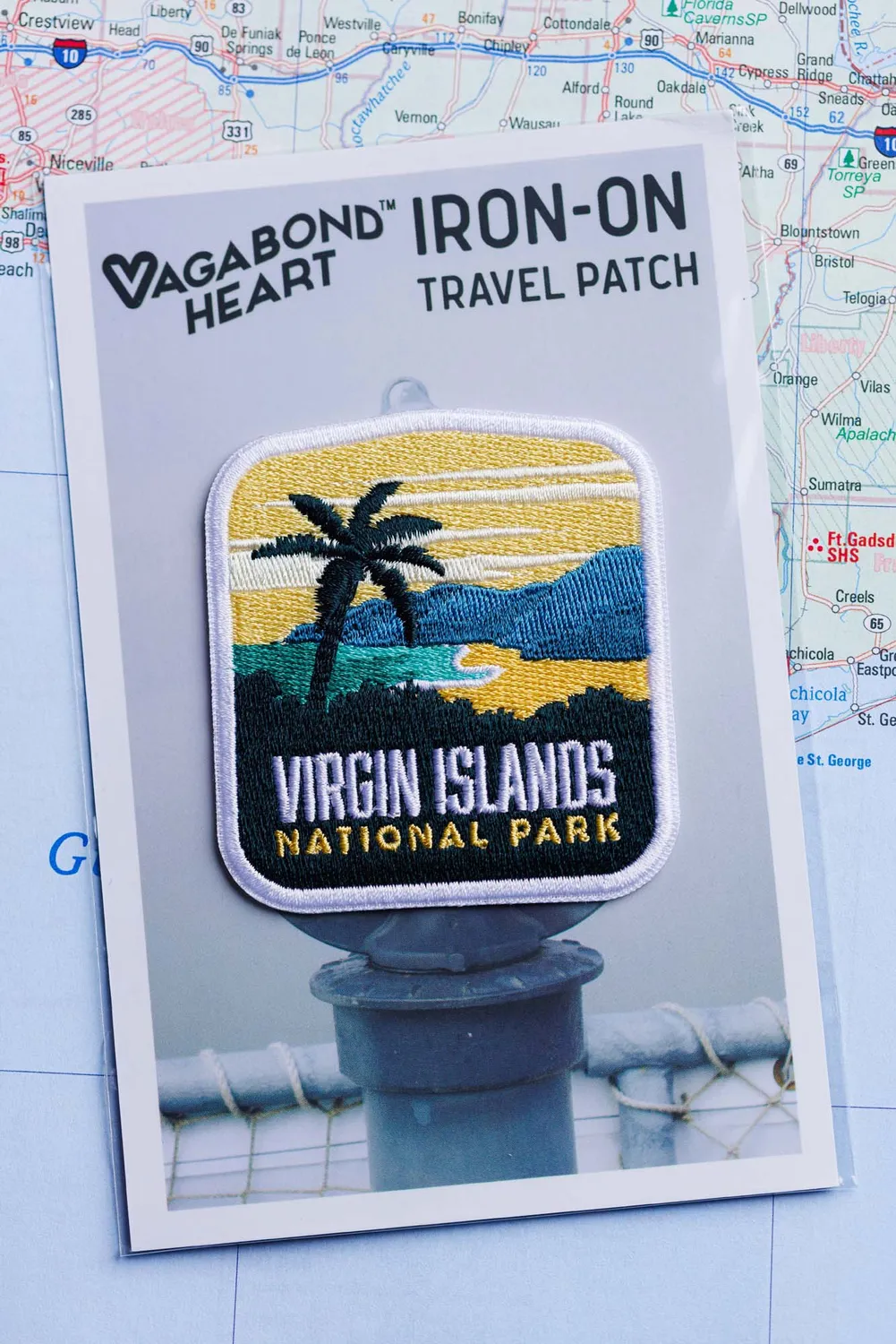 Vagabond Heart Virgin Islands patch nationalpark broderet