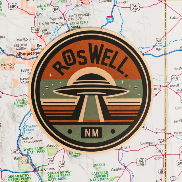 Vagabond Heart Roswell NM klistermærke UFO vinyl