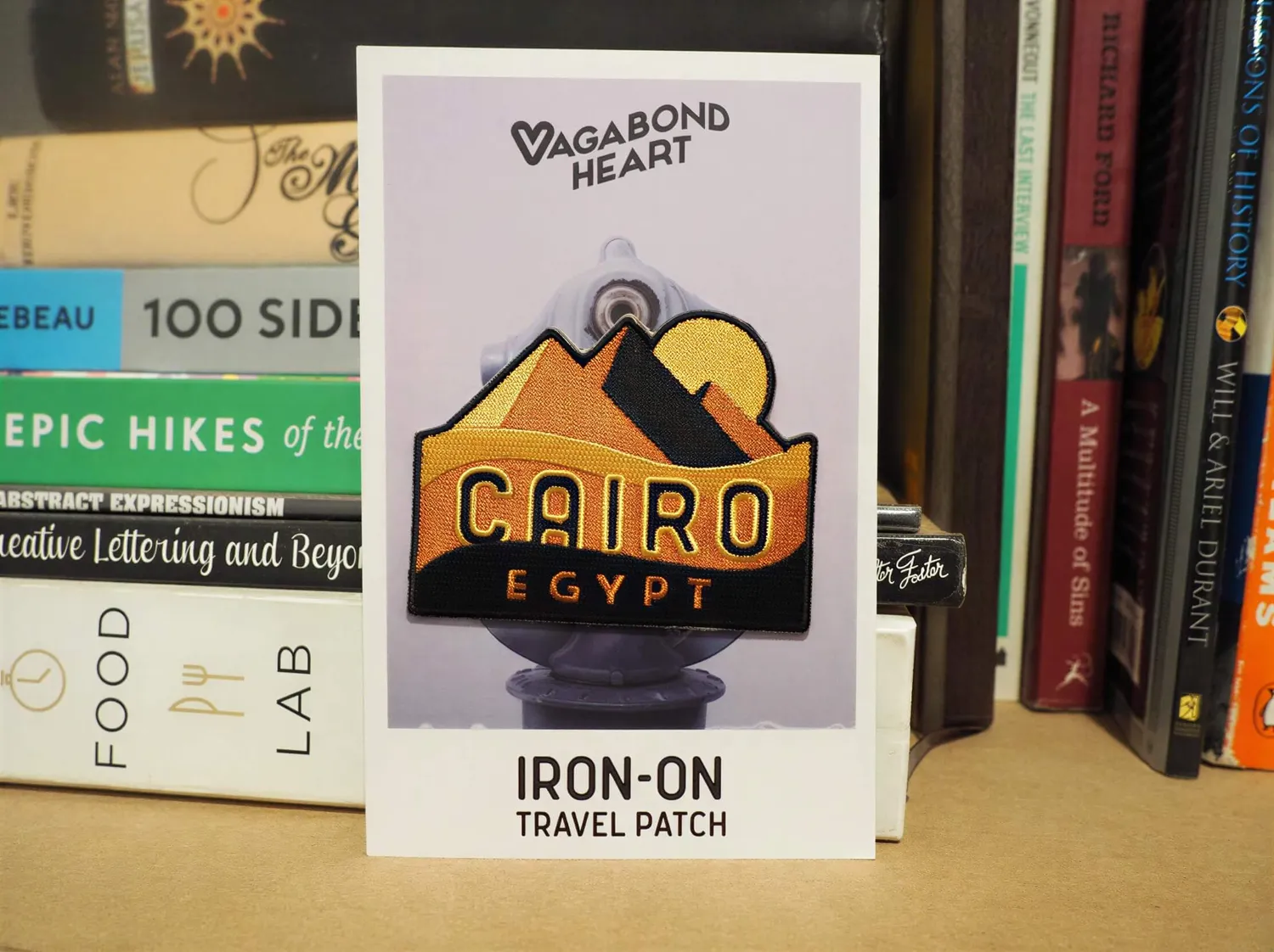 Vagabond Heart Cairo Egypt strygemærke pyramide