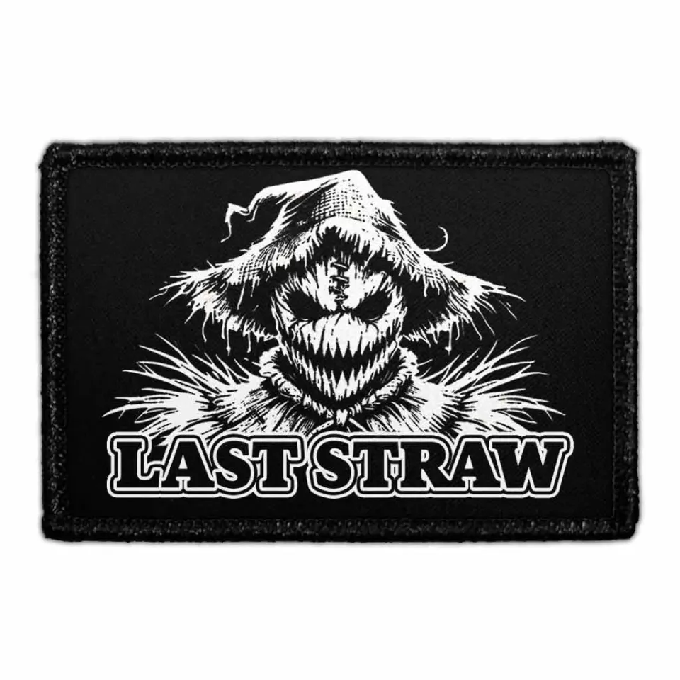 Pull Patch Last Straw Scarecrow patch velcro halloween
