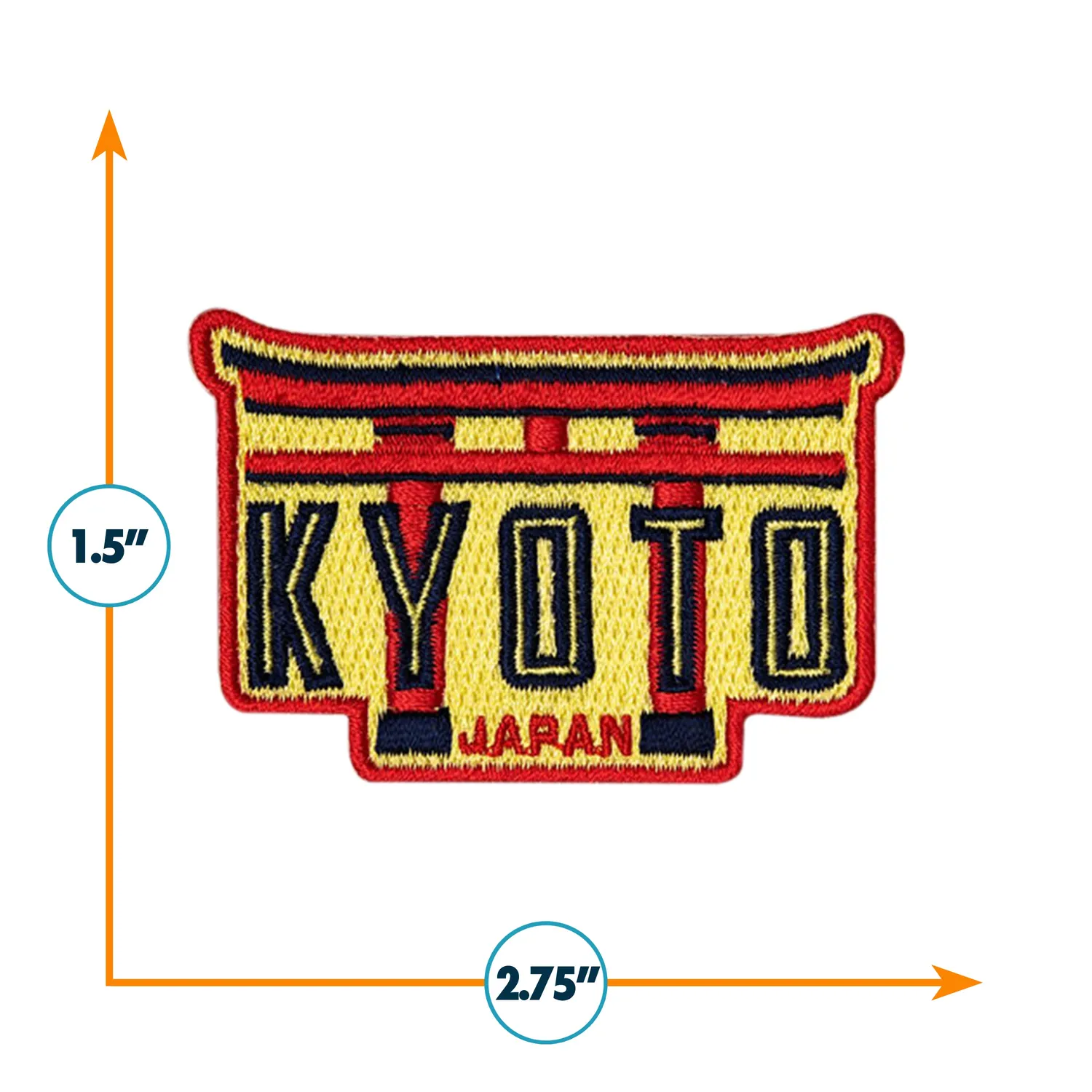 Vagabond Heart Kyoto Japan strygemærke 70 mm broderet