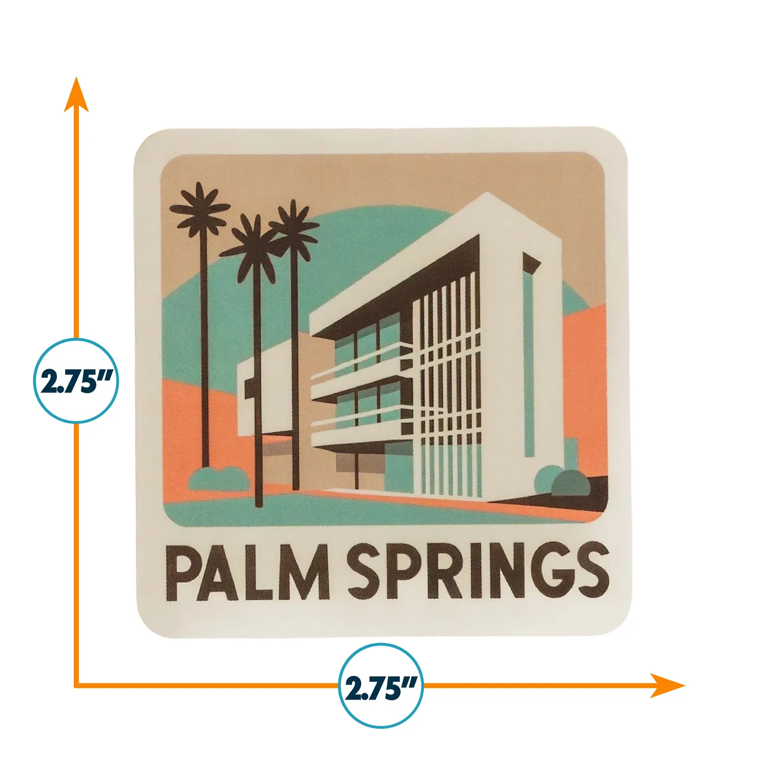 Vagabond Heart Palm Springs klistermærke 2,75" vinyl