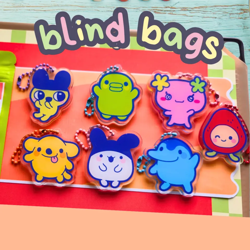 Appleminte Tamagotchi nøglering blind bag 5 cm