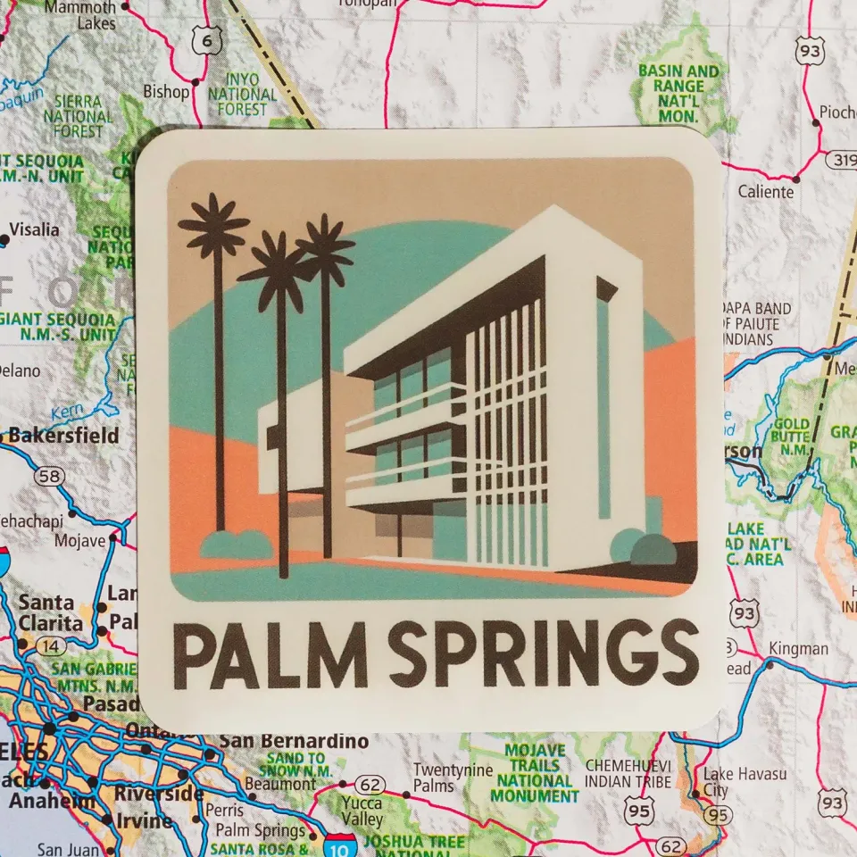 Vagabond Heart Palm Springs klistermærke 2,75" vinyl