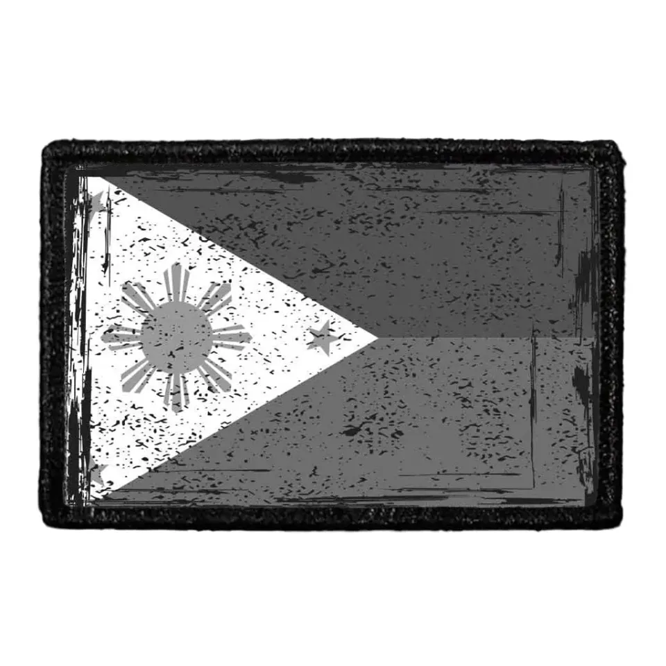 Pull Patch Philippines National Flag patch sort hvid