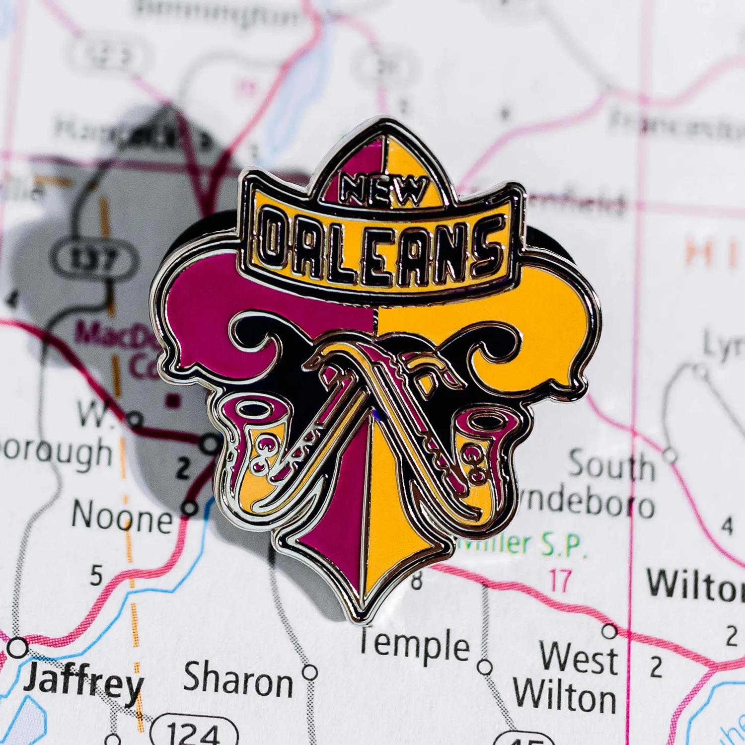 Vagabond Heart New Orleans emaljepin Louisiana hard enamel