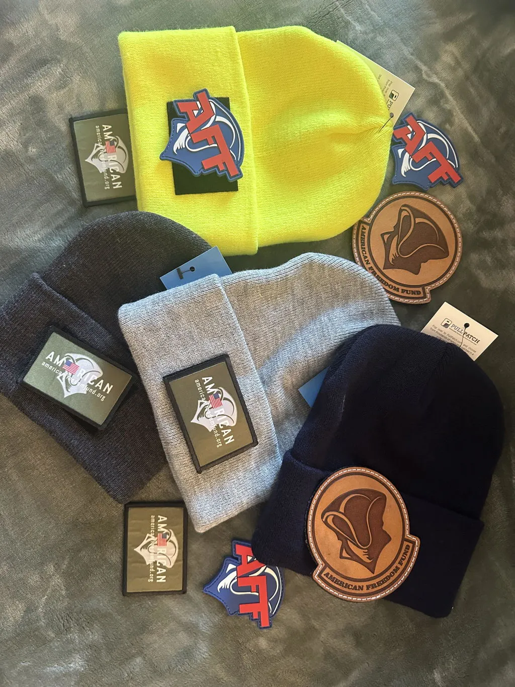 Pull Patch Premium Beanie Flexfit hue grå velcro