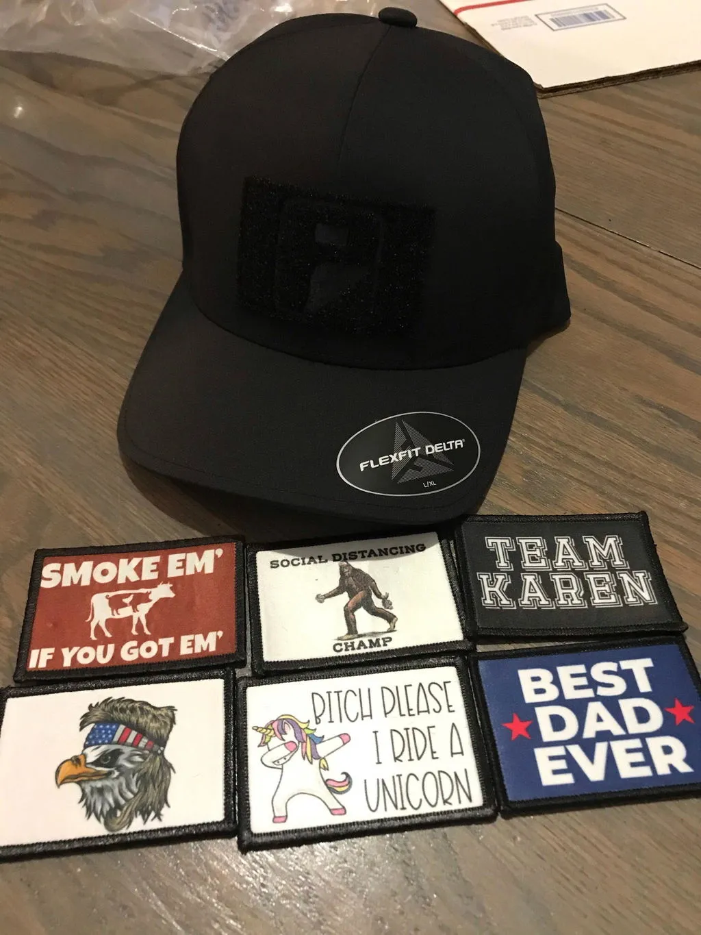 Pull Patch Premium Snapback kasket grå perforeret
