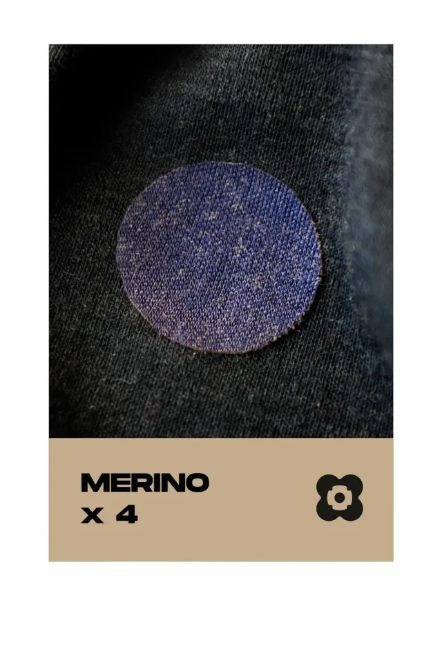 FabPatch Merino Navy reparationslapper 4-pak uld