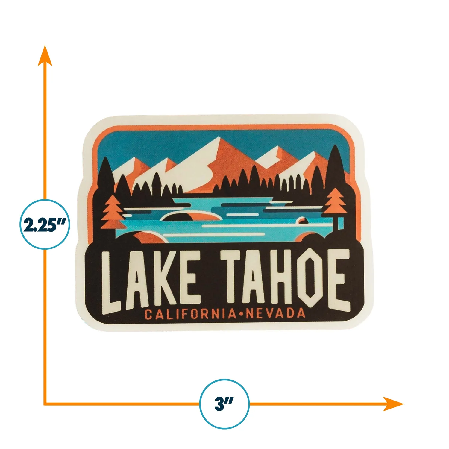 Vagabond Heart Lake Tahoe klistermærke 1 stk mat