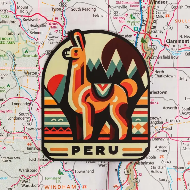 Vagabond Heart Peru klistermærke 1 stk mat
