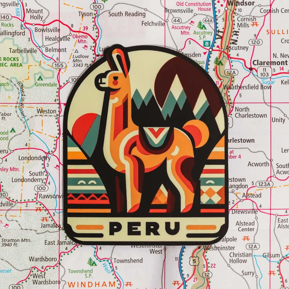 Vagabond Heart Peru klistermærke 1 stk mat