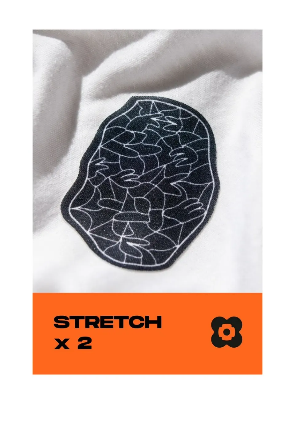 FabPatch Stretch GusGus Black lapper sort 2-pak strækbar