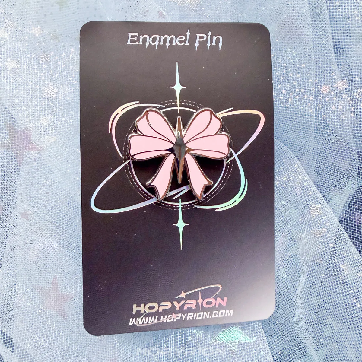 Hopyrion Star Ribbon enamel pin 3 cm rød