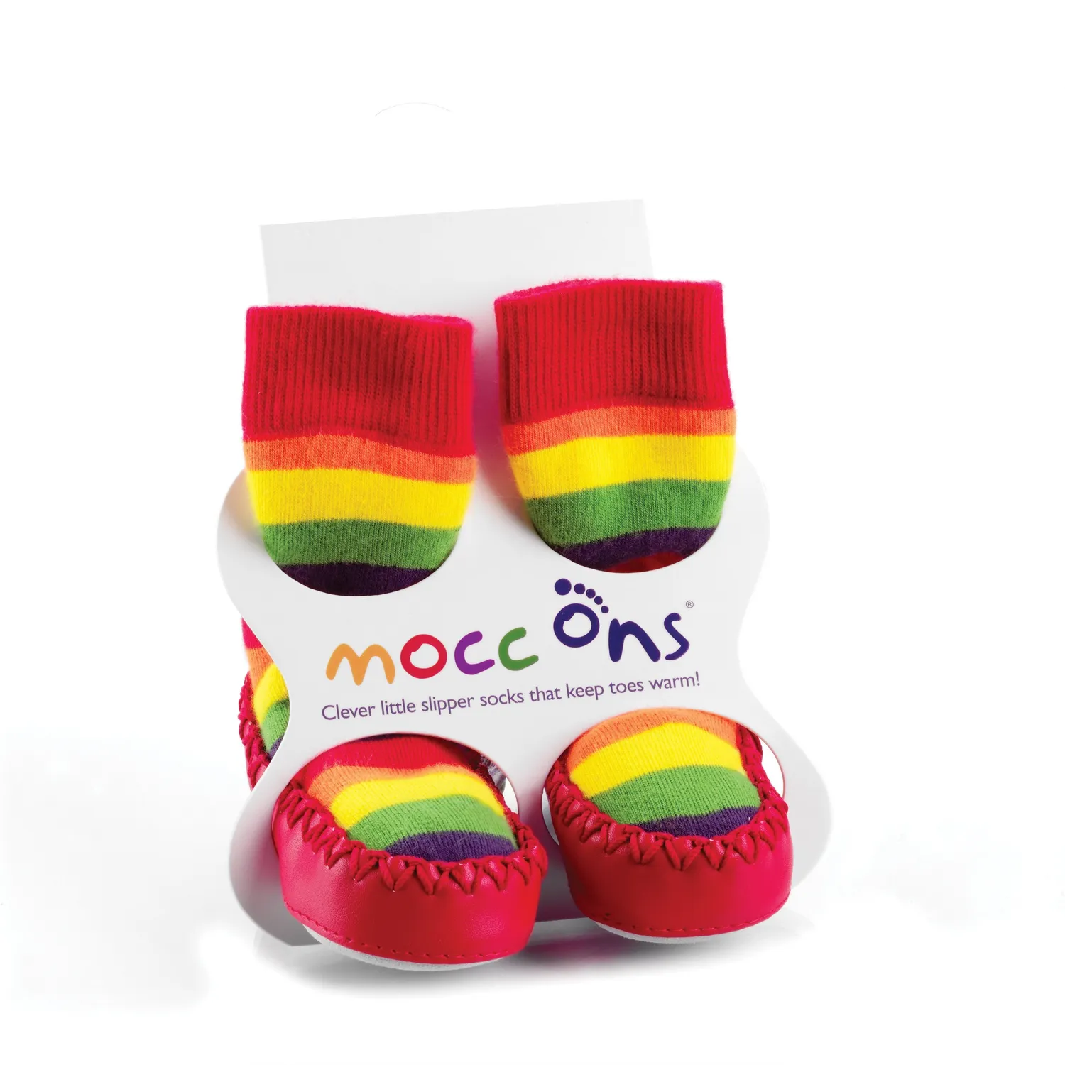 Sock Ons Mocc Ons Unisex sutsko cow print 6-12 mdr lædersål
