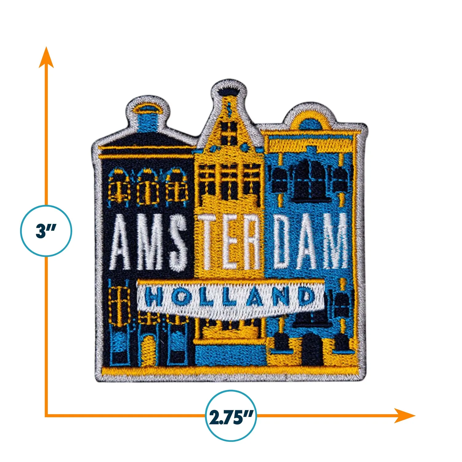 Vagabond Heart Amsterdam strygemærke 76 mm broderet