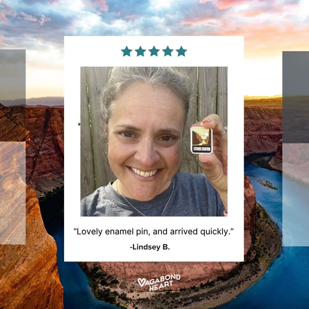 Vagabond Heart Grand Canyon pin nationalpark emalje