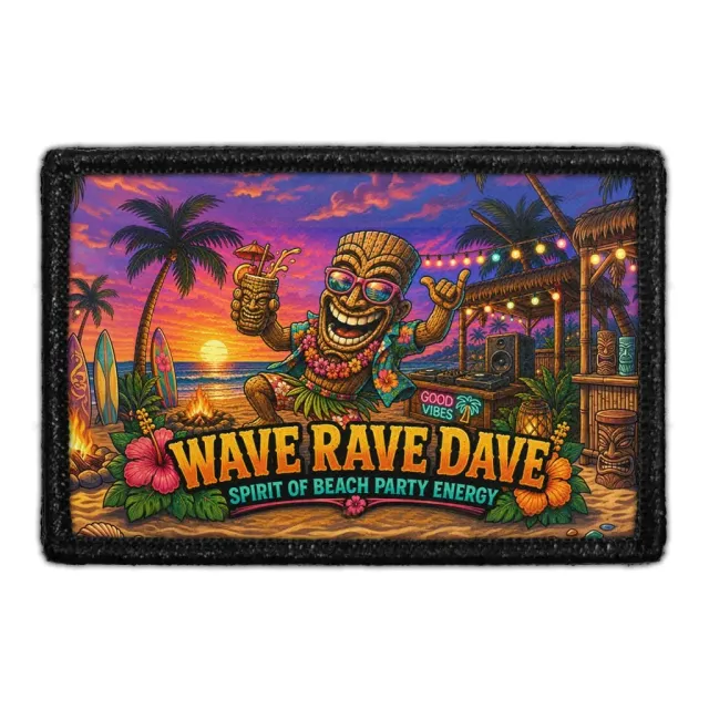 Pull Patch Wave Rave Dave patch strandmotiv