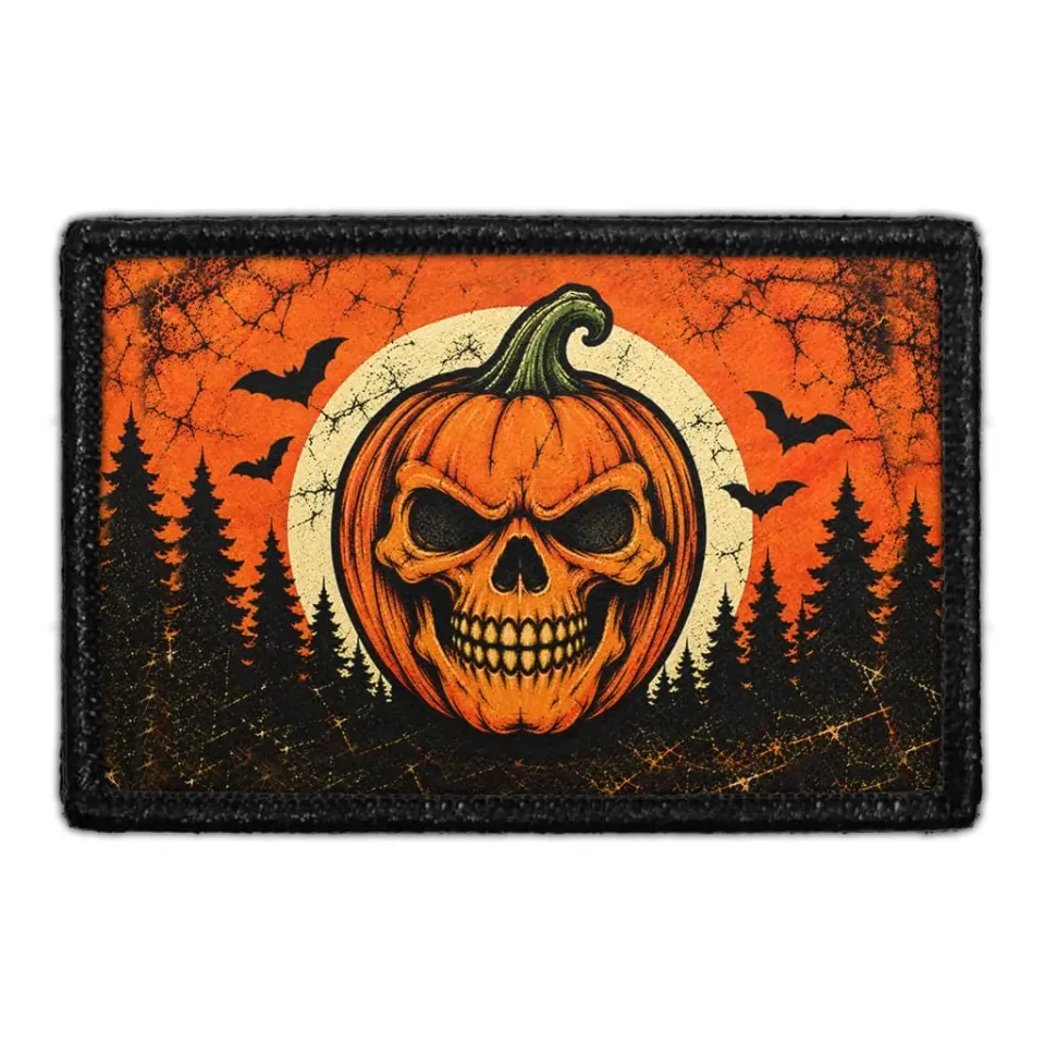 Pull Patch Jack-O’-Skull velcromærke halloween